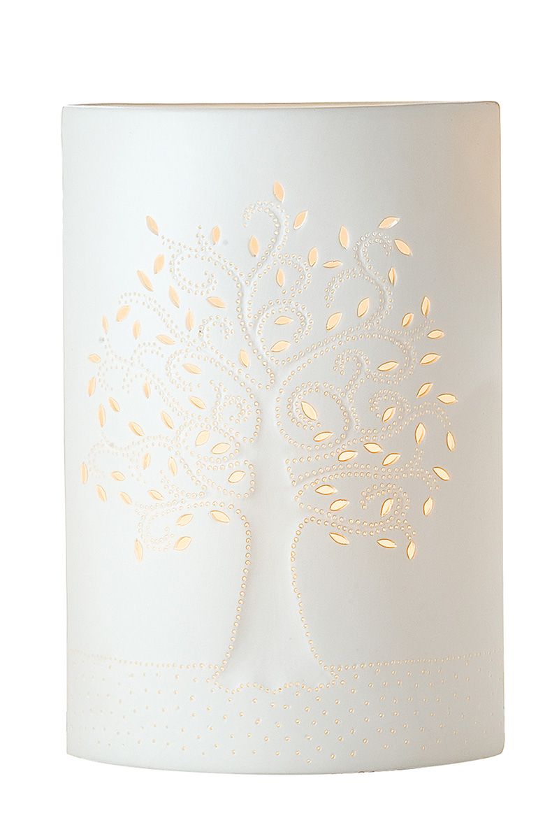 Design lamp Ellipse tree of life made of porcelain height 28cm 
