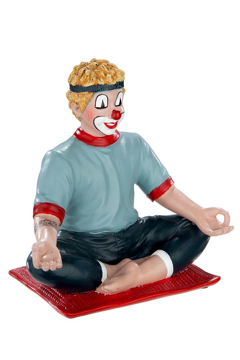 Handgefertigtes Unikat Clown Yoga von GildeClowns - 6.5x10x10cm