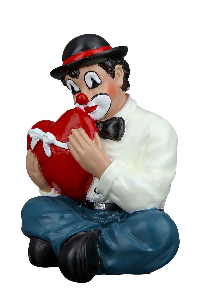 Clown Paket Herzensgruß – Handbemalte Sammlerfigur