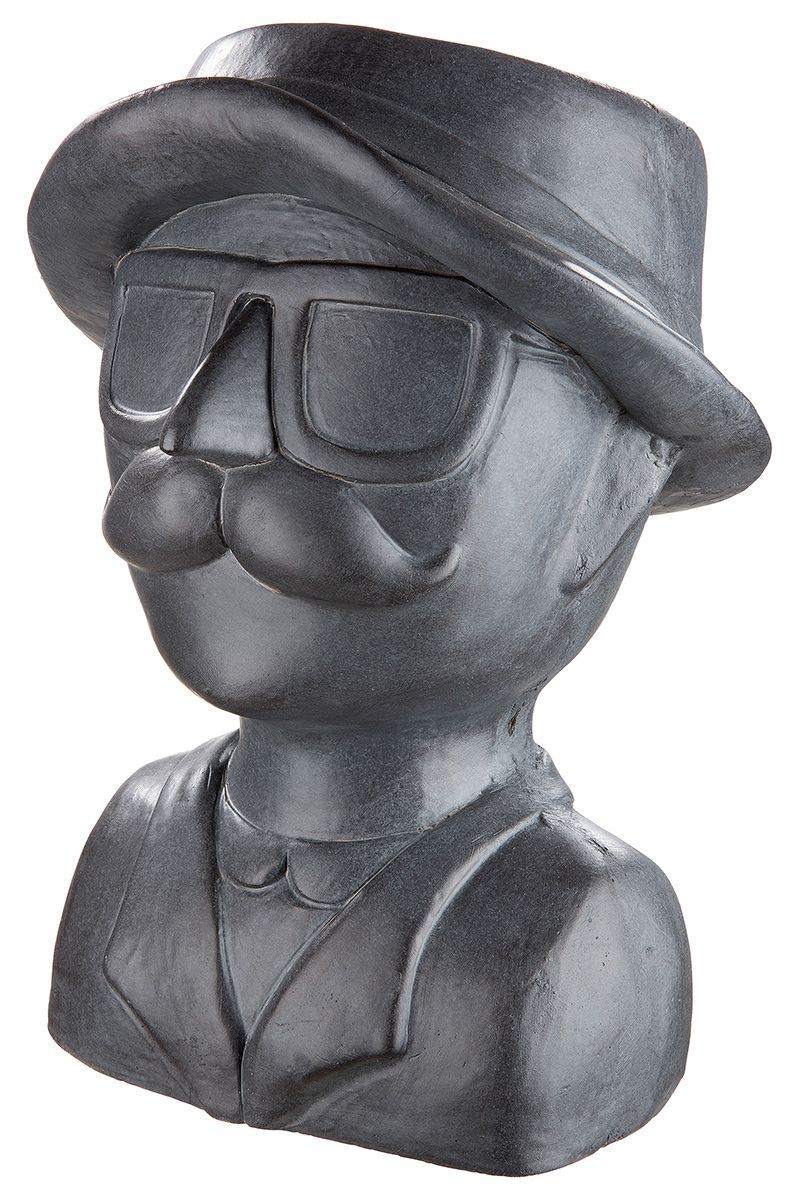 Planter Sir dark gray suitable for outdoor use Height 38cm