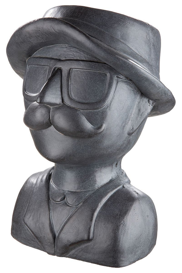 Planter Sir dark gray suitable for outdoor use Height 38cm