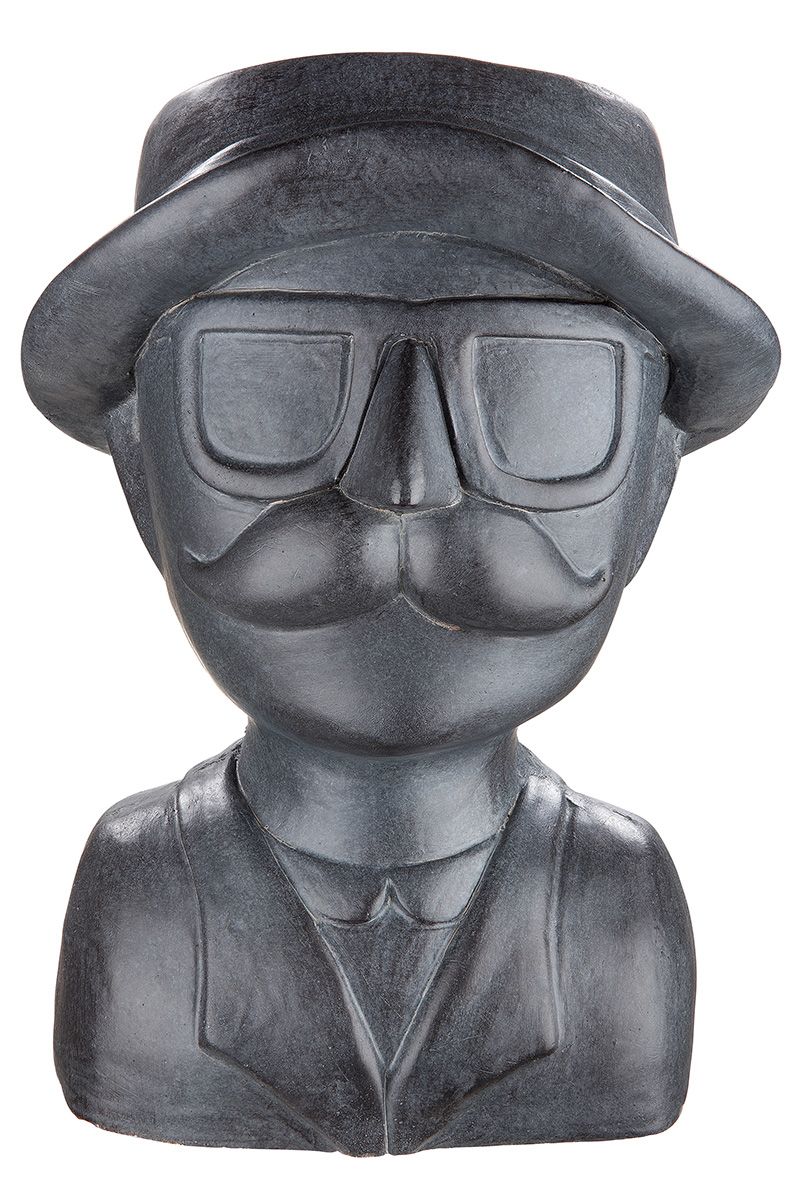 Planter Sir dark gray suitable for outdoor use Height 38cm