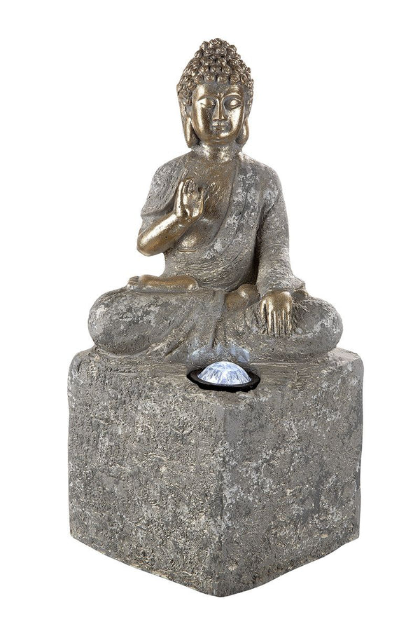 Magnesi LED Solar Buddha sitzend für den Außenbereich geeignet