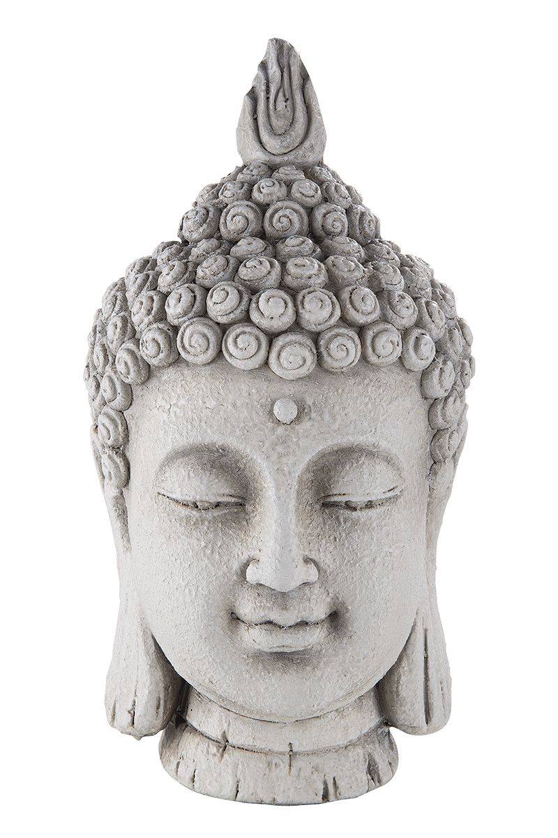 2er Set Magnesi Büste Thai Buddha für den Außenbereich