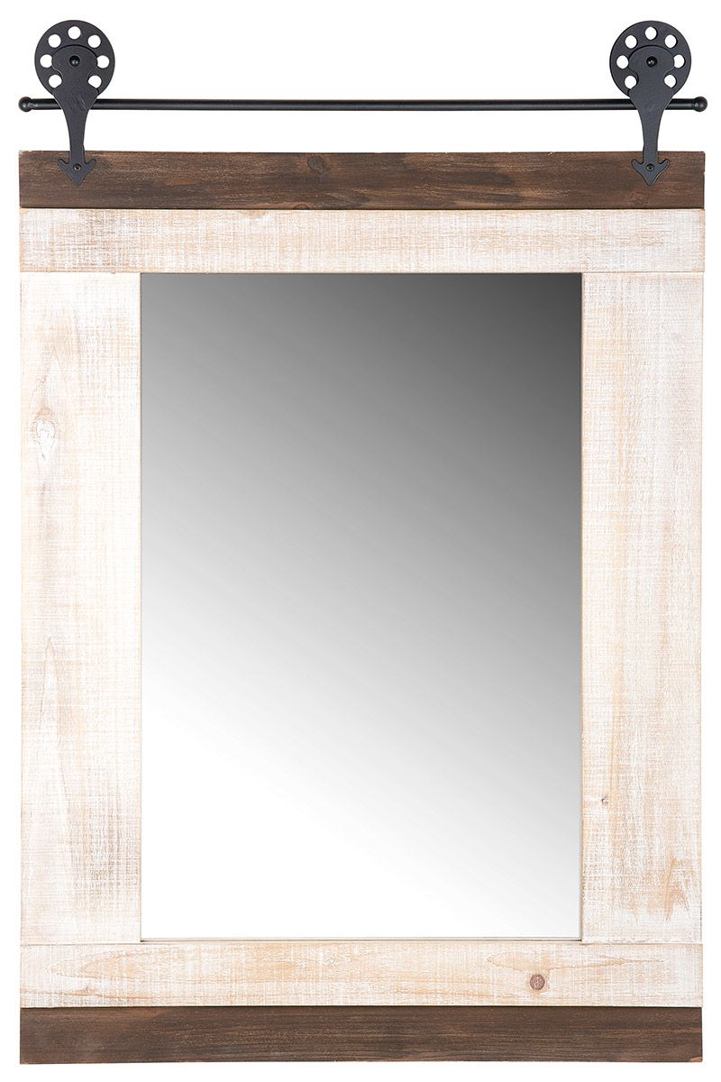 Spiegel Schiebetürbeschlag schwarz naturfarben Höhe 91.5cm