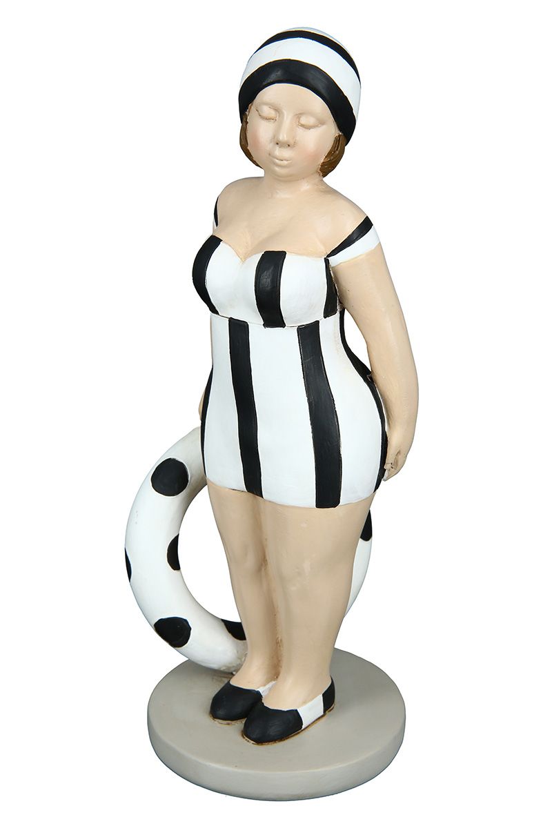 4-piece maritime beach beauties, 20.5cm resin figures on base
