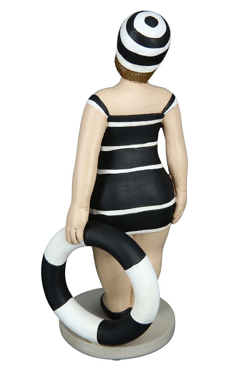 4-piece maritime beach beauties, 20.5cm resin figures on base