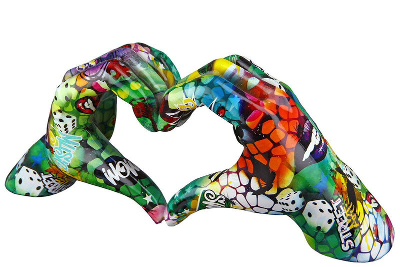 Casablanca Deco Poly Hands Street Art Heart Shaped Urban Figure Graffiti 29cm
