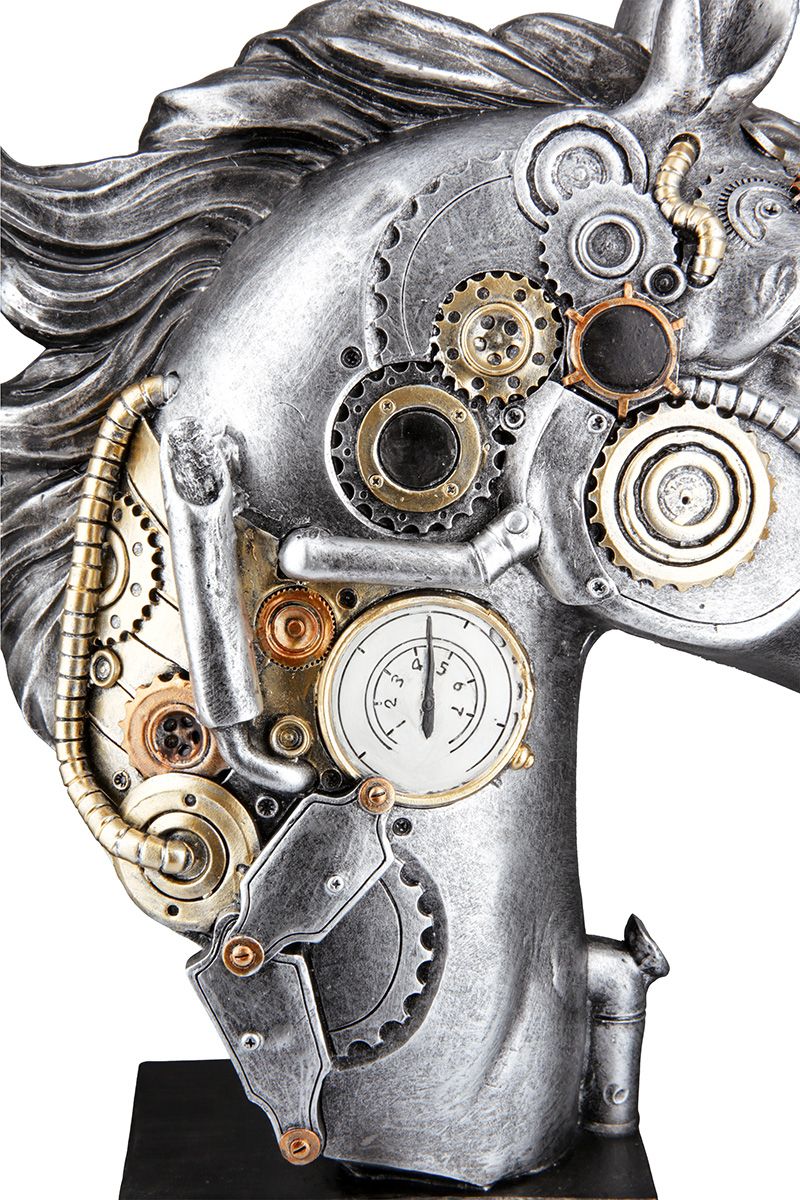 Steampunk Horse - A mesmerizing art sculpture made of synthetic resin