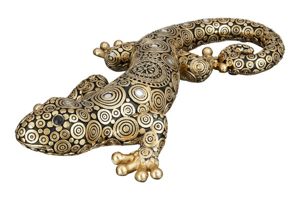 2er Set Polyresi Gecko Tarentola Handgefertigt Länge 29cm