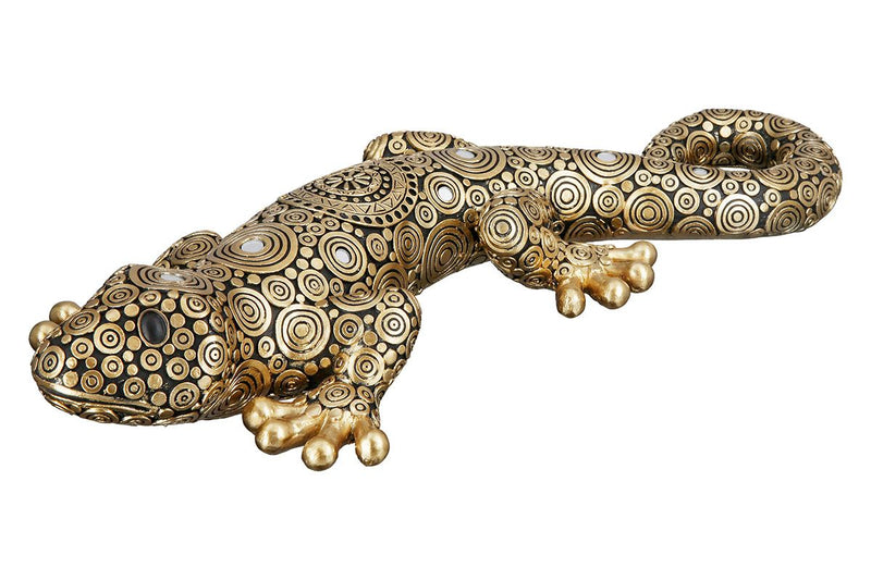 2er Set Polyresi Gecko Tarentola Handgefertigt Länge 37cm