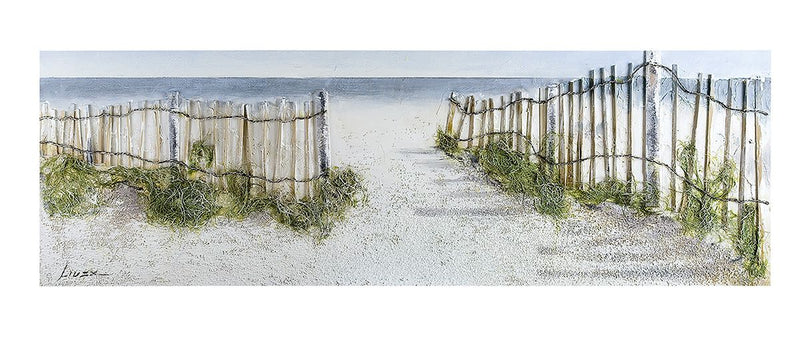 Gemälde Dünen-Idylle in Pastelltönen - handgemalt und 3D-Optik von Gilde Handwerk