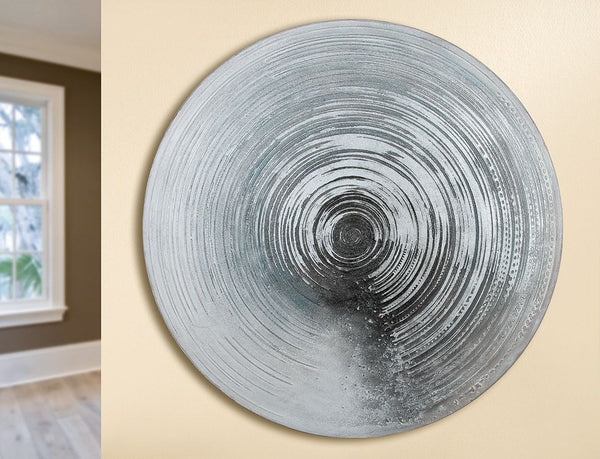 Harmonie van kleuren - Rond schilderij 100cm