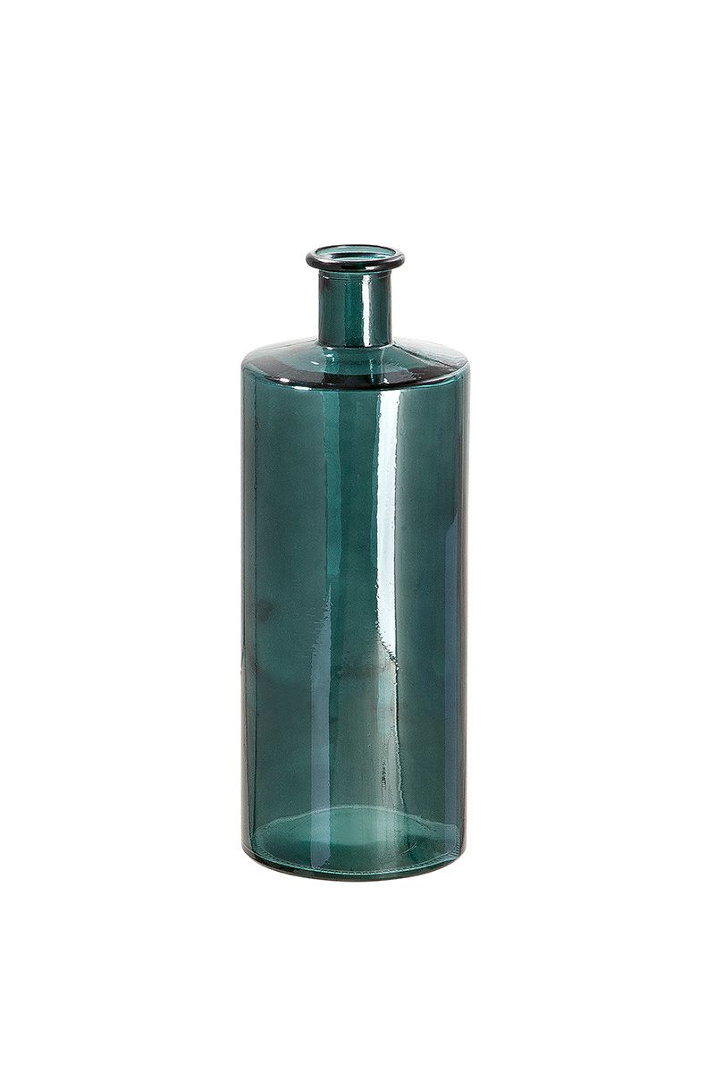 Glas Bodenvase Arturo petrol aus recyceltem Glas Höhe 75cm