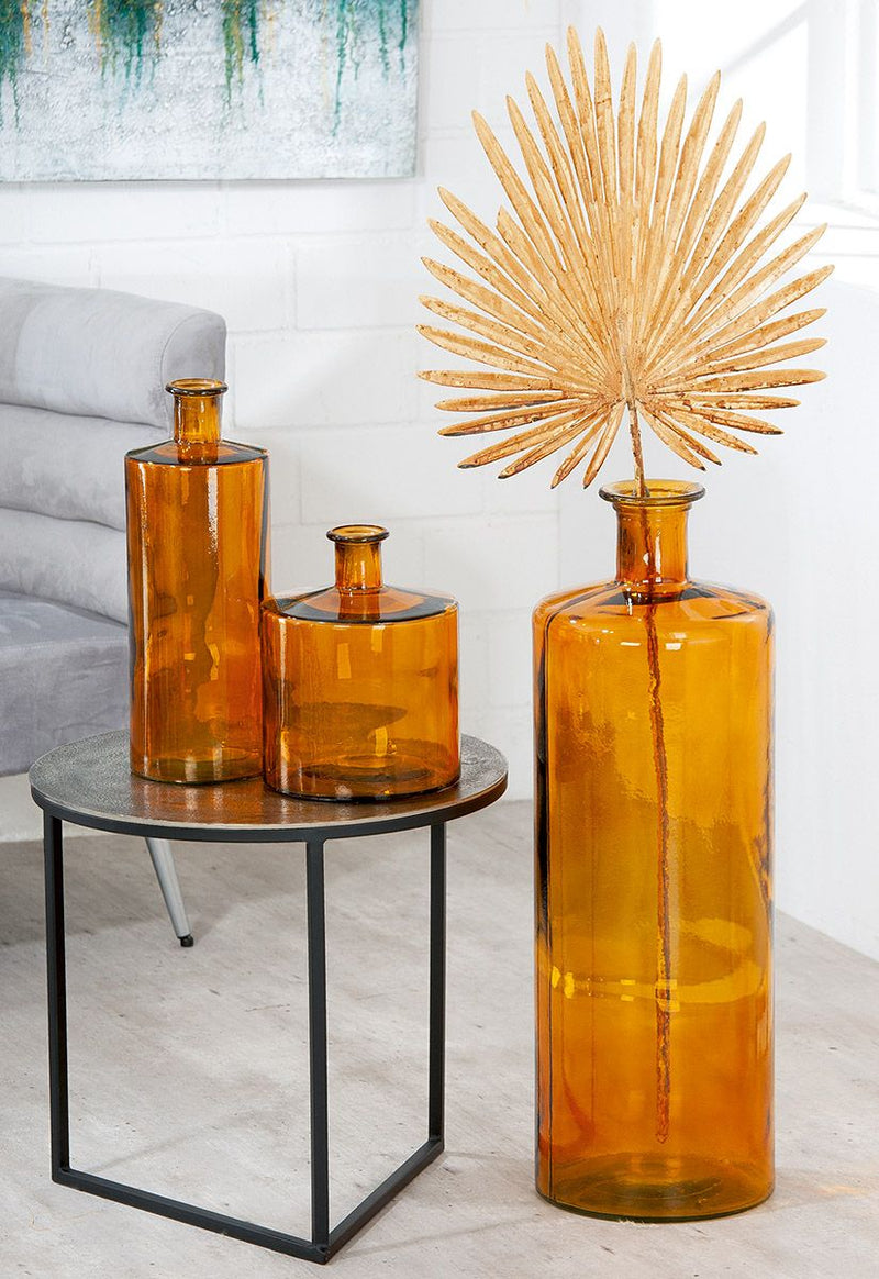 Glas Bodenvase Arturo amber Höhe 75cm