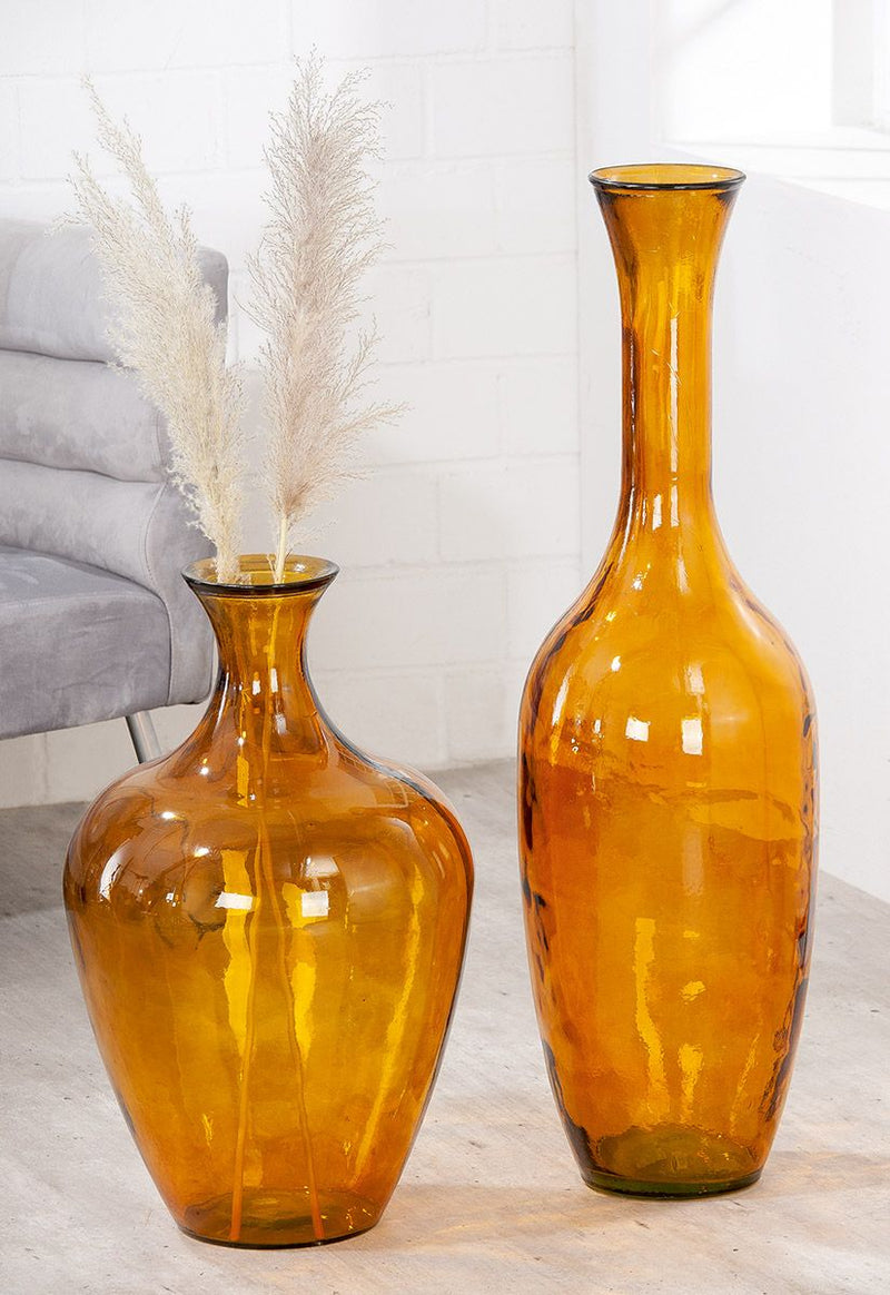 Glas Bodenvase Arturo amber Höhe 100cm