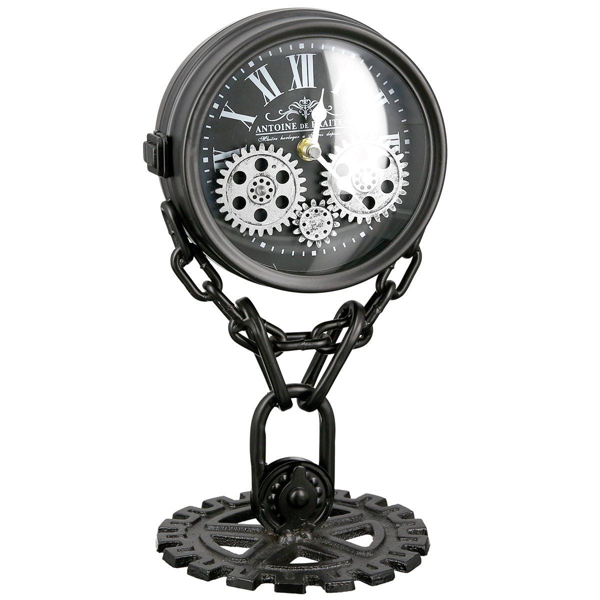 Uhr doppelseitige Tischuhr Chain Höhe 33cm