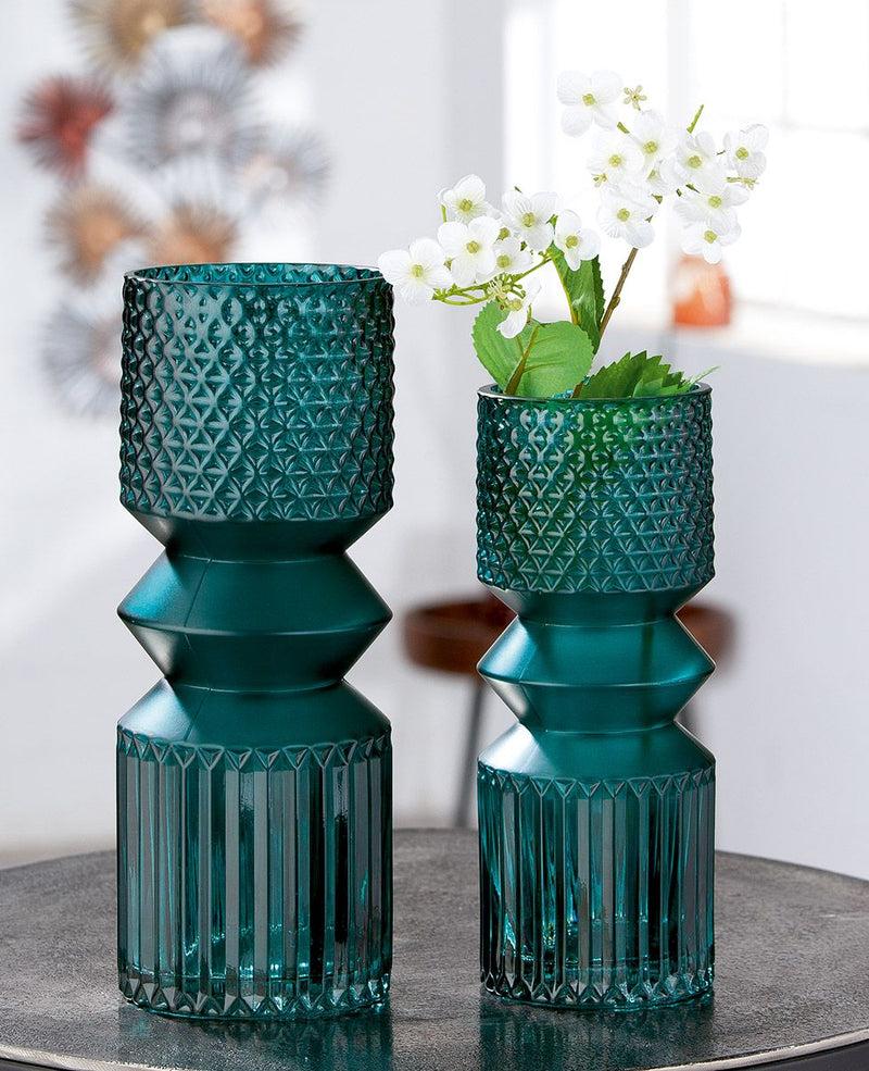 Glass vase Pintu matt green height 25cm or 30cm