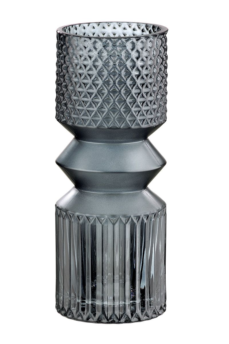 Glass vase Pintu matt dark gray Height 25cm or 30cm