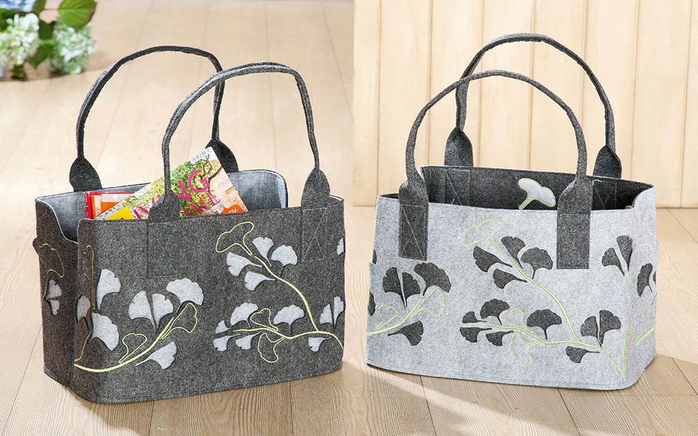 Felt bag Lotus Laser shopping bag tote bag, handbag, shopping bag