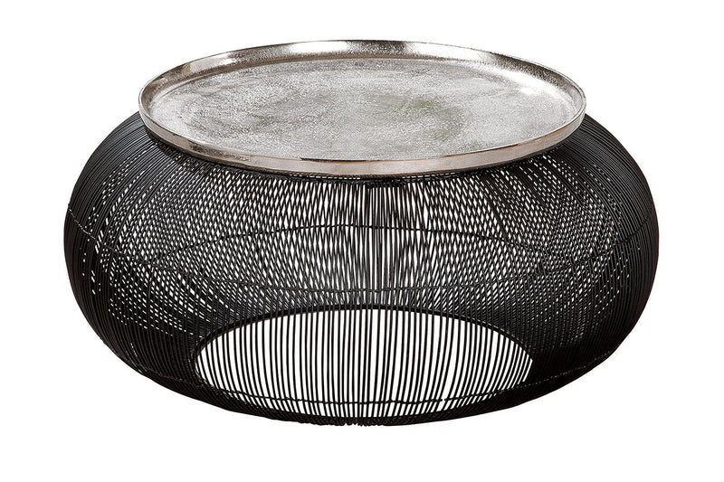 Aluminium tafel "Puntual" - Moderne tafel met een elegante uitstraling in zwart en zilver 64cm