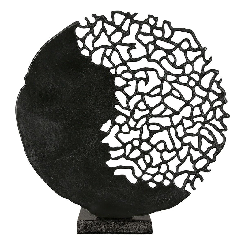Osaka Handcrafted Aluminum Sculpture in Black Antique Finish