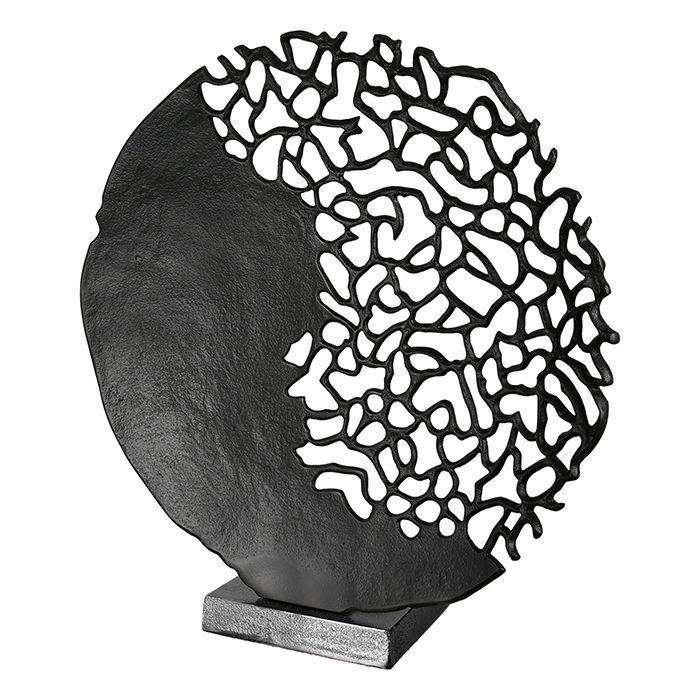 Osaka Handcrafted Aluminum Sculpture in Black Antique Finish