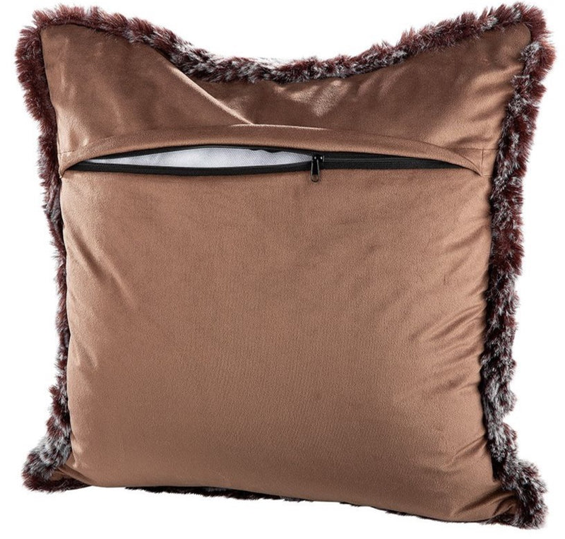 Set of 2 Unique Winter Cushions with Deer Motif and Velvet Backing - An elegant decoration for any room