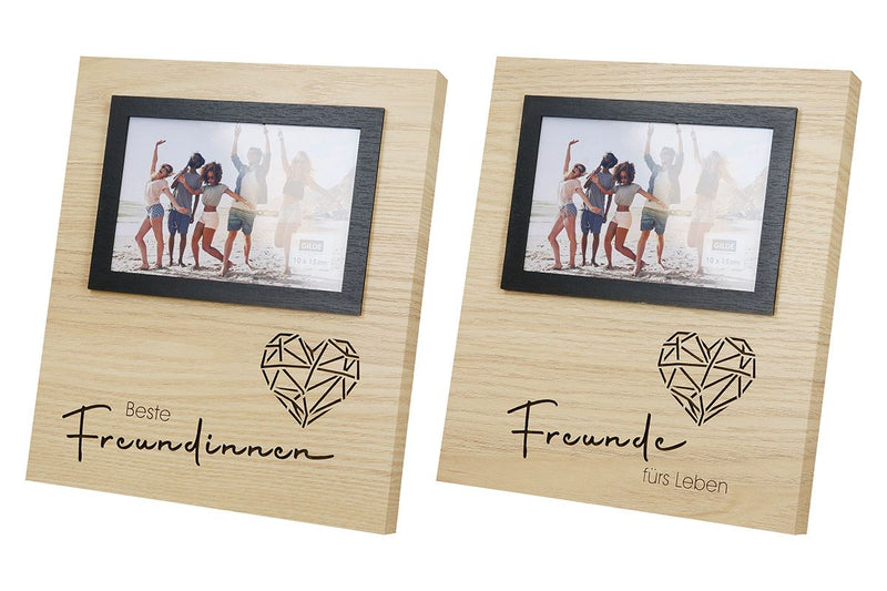 LED photo frame "Friends" - carved sayings for unforgettable memories with illuminated lettering