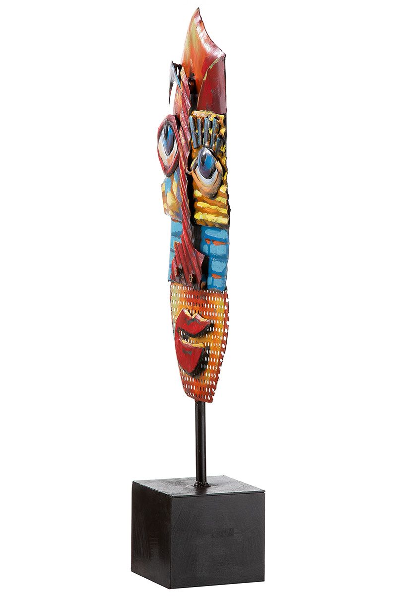 Metal sculpture Vite Naso - Modern art on black base, handmade abstract