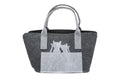 Felt bag cat couple shopper tote bag, handbag, gift idea, shopping bag