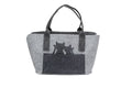 Felt bag cat couple shopper tote bag, handbag, gift idea, shopping bag