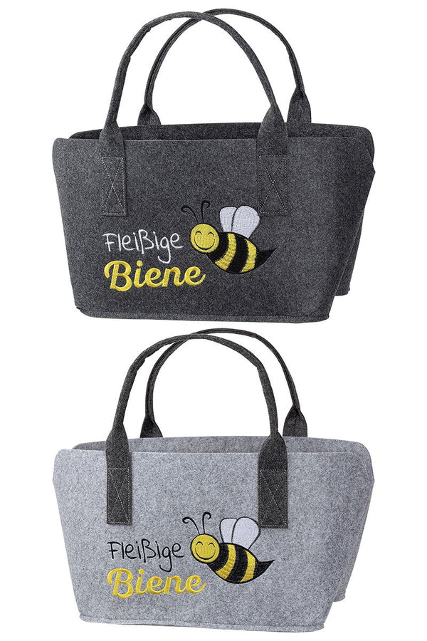Felt shopping bag busy bee shopper tote bag, handbag, gift, shopping bag