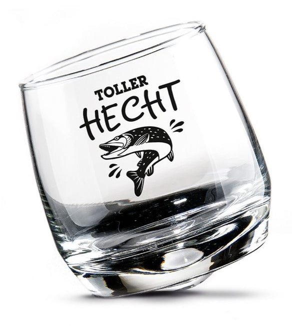 2er Set Wackelglas "toller Hecht" - Originelle Geschenkidee für Angler und Freunde - Inklusive Zylinderbox und Banderole - Sozial Aktiv Gutes Schenken