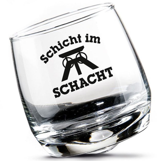 2er Set Wackelglas Ruhrpott "Schicht im Schacht" - Rustikales Geschenk mit sozialer Verantwortung