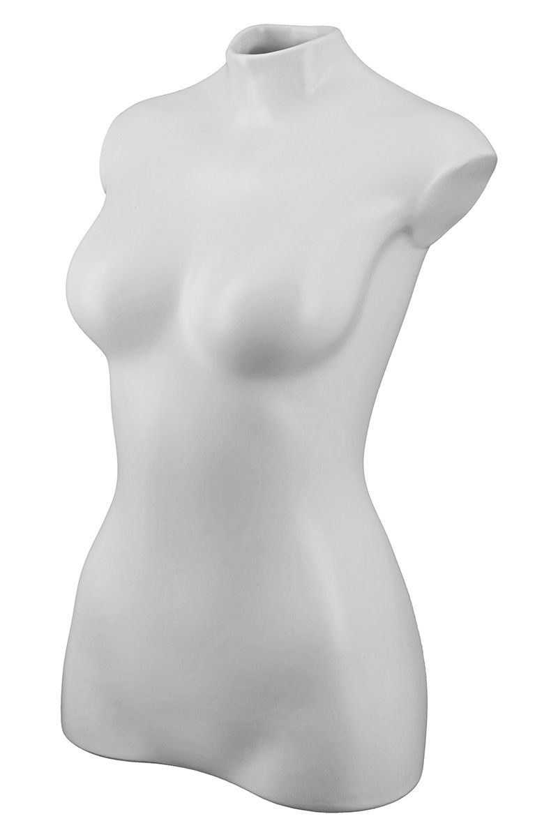 Keramiek XL vaas "White Lady" mat wit Deco Exclusive hoogwaardige vaas hoogte 25cm dameslichaam