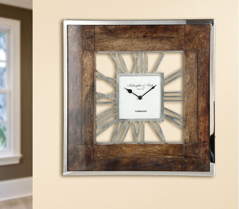 Holz Wanduhr Uhr London Höhe 40cm