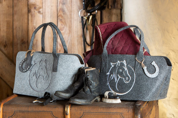Felt bag tote bag horse head shopper tote bag, handbag, horse lover