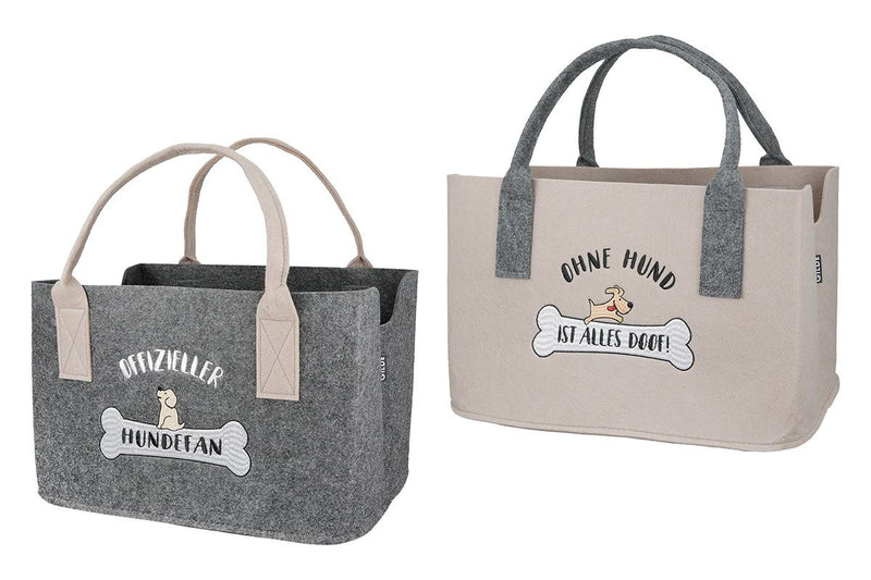 Vilten tas hond fan boodschappentas draagtas, handtas, cadeau, boodschappentas, hond breedte 40cm voelde actief
