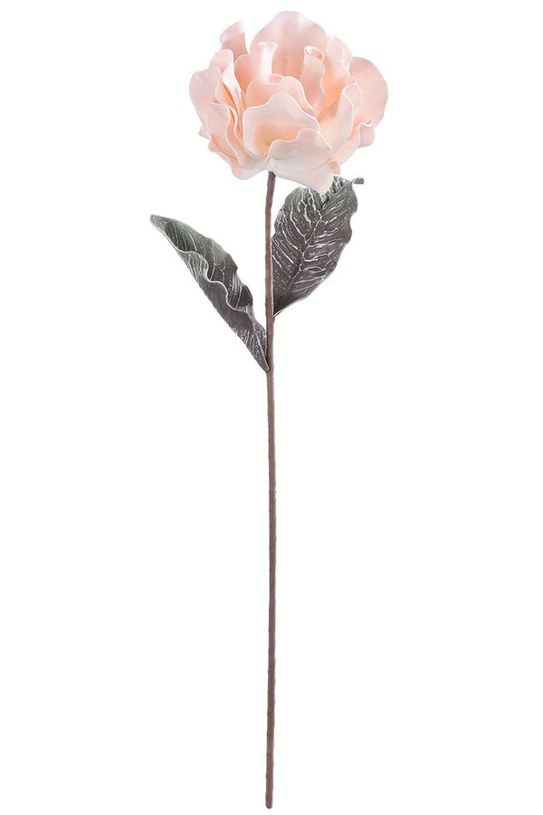 Set of 4 artificial flowers Foam Flower Peach in pink 18cm