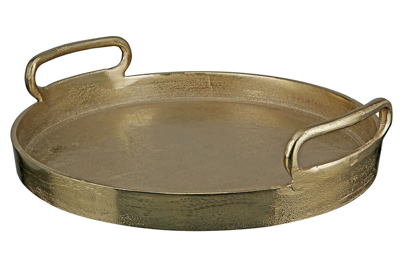Aluminum decorative tray Tray Coin Gold 34cm