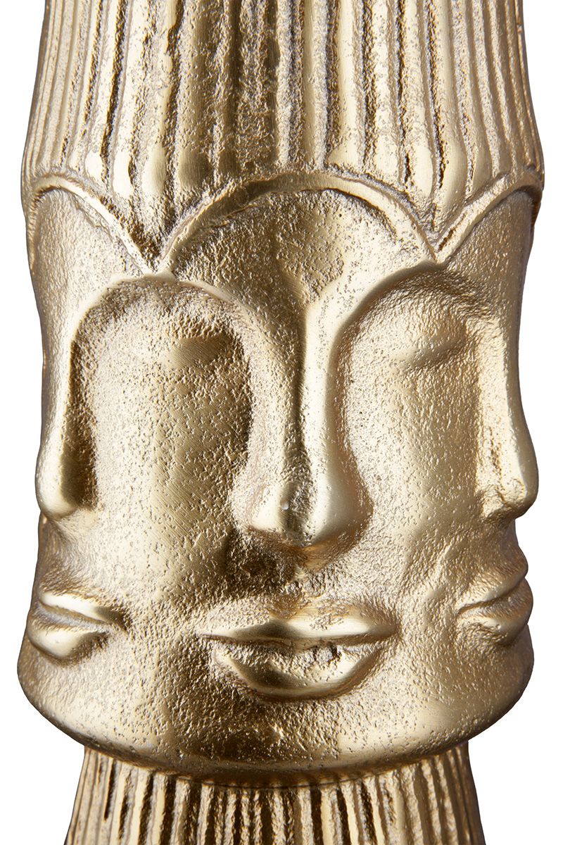 Deko Vase "Face" goldfarben - einzigartiges Design aus mehreren Gesichtern