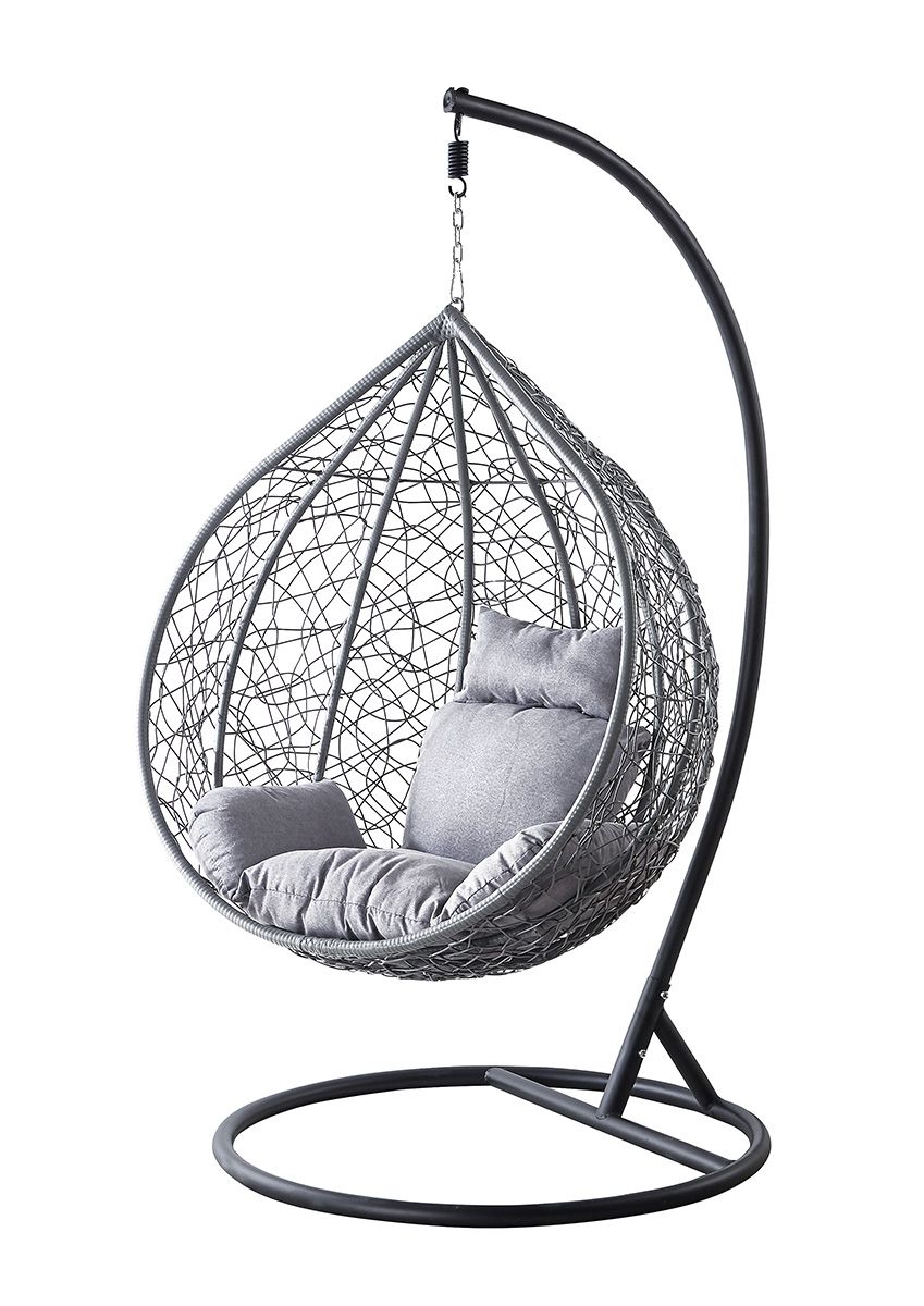 Metal Hanging Chair 'Style' – Grey, 130kg, Indoor/Outdoor