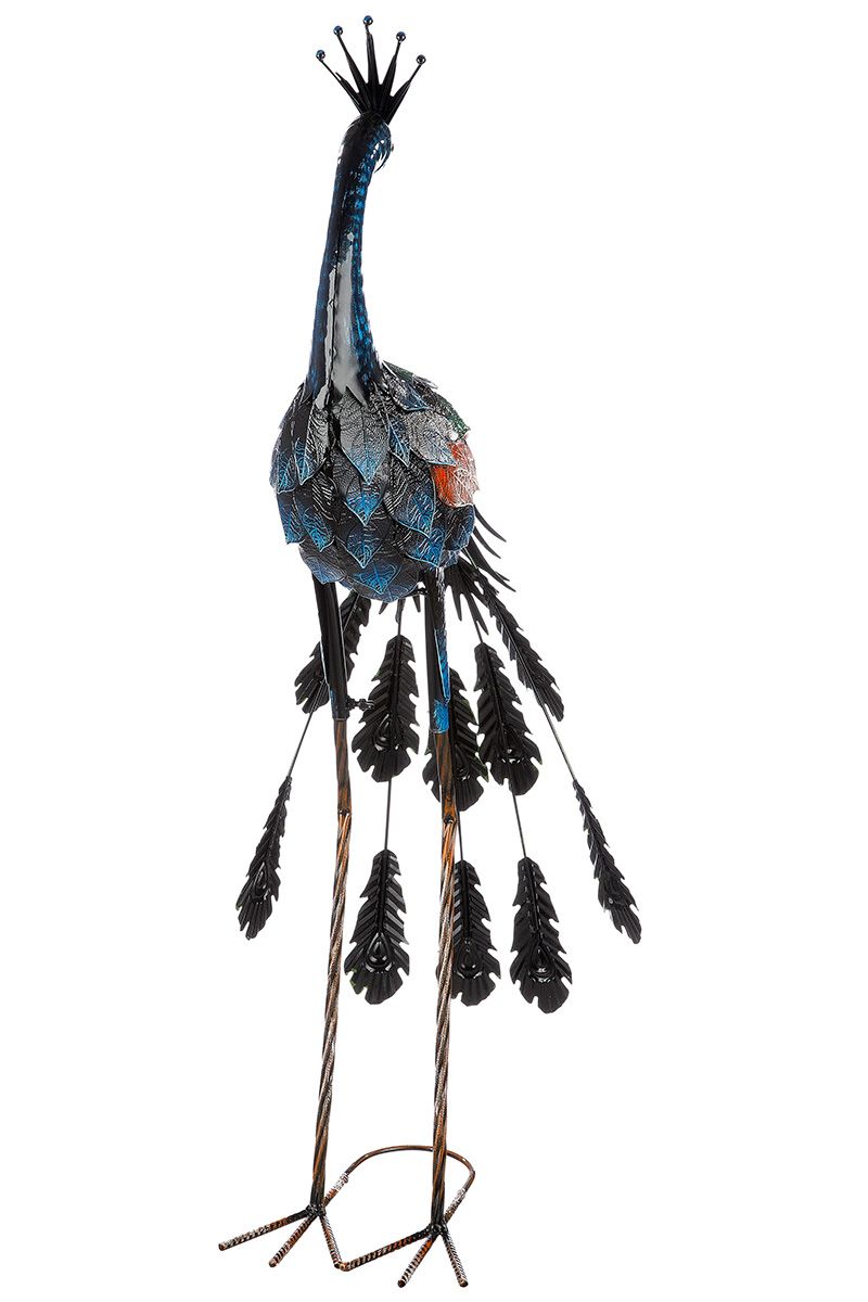 Metall Pfau Gartendekoration Höhe 78cm