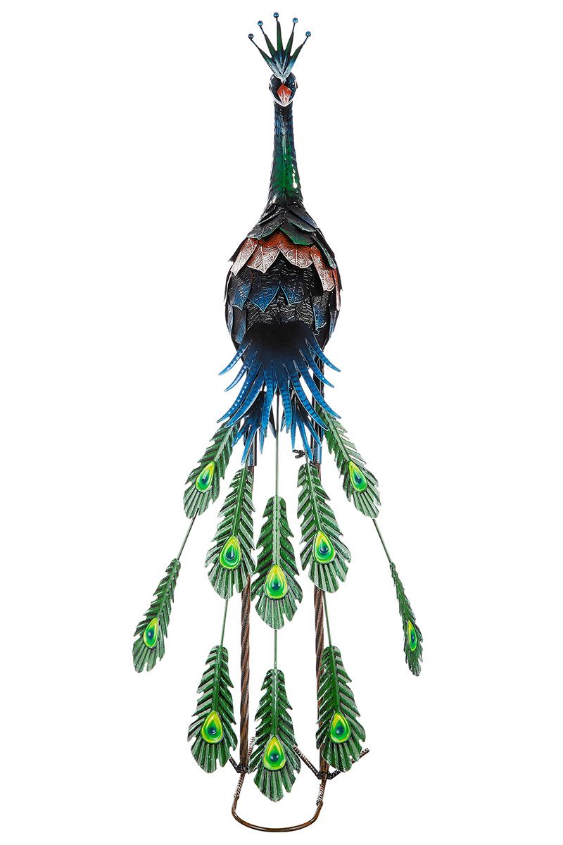 Metall Pfau Gartendekoration Höhe 78cm