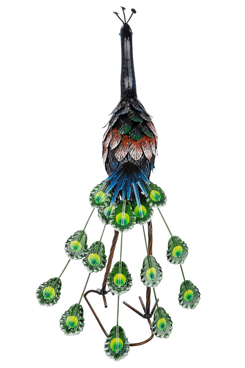 Metall Pfau Gartendekoration Höhe 57cm