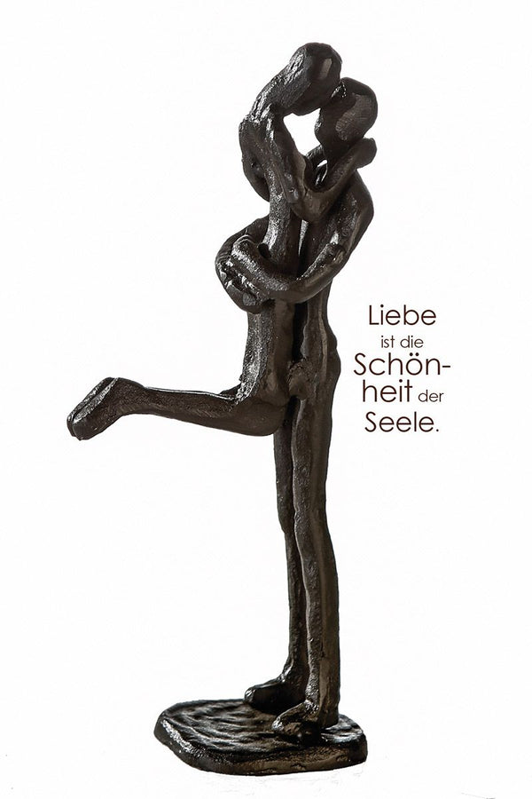 MF Design Skulptur Kissing aus Eisen brüniert Höhe 19cm Romantiker Geschenkidee