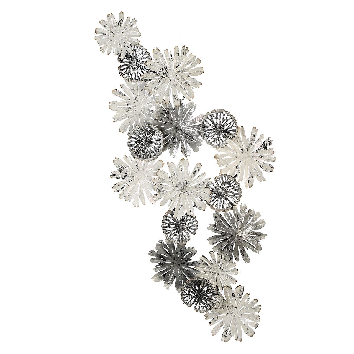Wall relief "Blanc" metal - hand-painted work of art for stylish wall decoration