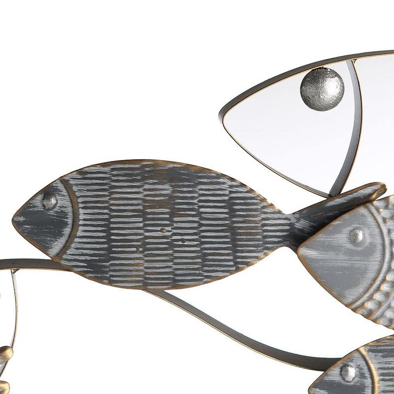 3D wall decoration object school of fish Pesce