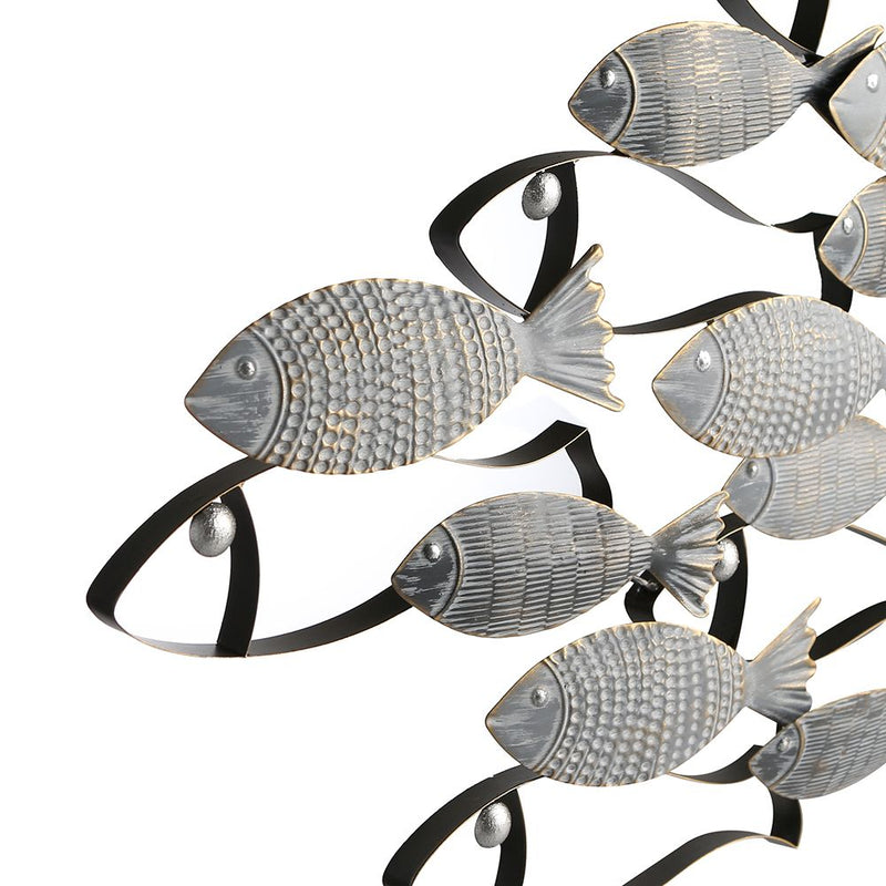 3D wall decoration object school of fish Pesce